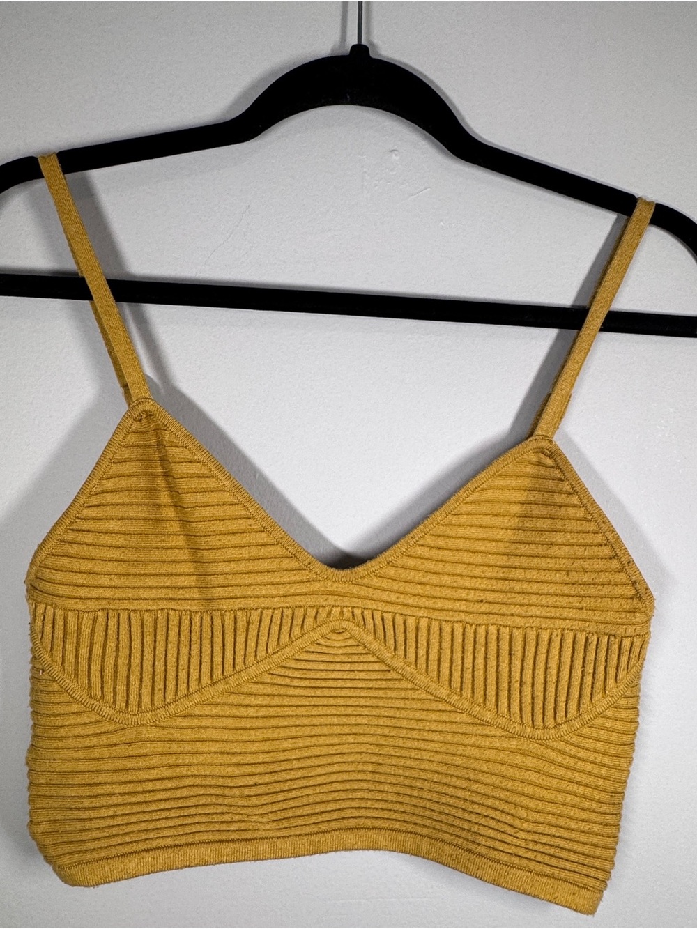 aerie Ribbed Mustard Knit Cami